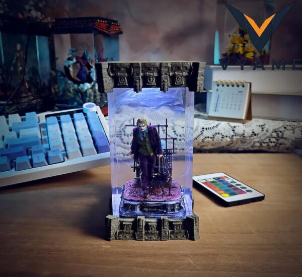 Handmade Epoxy Resin Lamp _ Villain Vibes Decor & Gift for Him