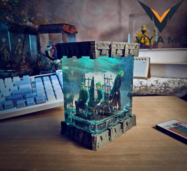 Handmade Epoxy Resin Lamp _ Villain Vibes Decor & Gift for Him