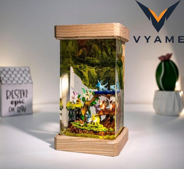 Mini Anime Resin Lamp _ Custom Epoxy Night Light for Kids’ Decor & Study