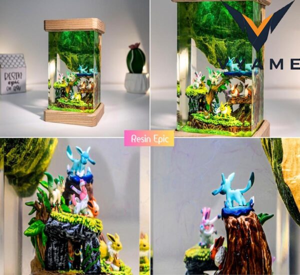 Mini Anime Resin Lamp _ Custom Epoxy Night Light for Kids’ Decor & Study