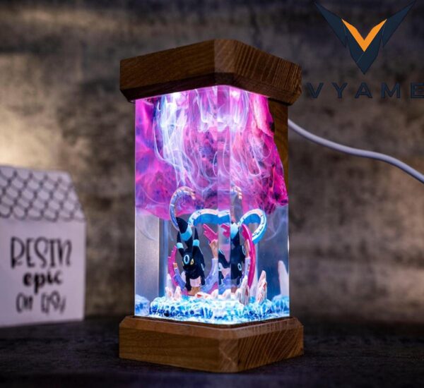 Mini Anime Resin Lamp _ Custom Epoxy Night Light for Kids’ Decor & Study
