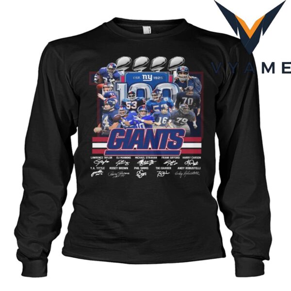 New York Giants 100th Anniversary T-Shirt