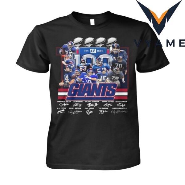New York Giants 100th Anniversary T-Shirt