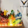 Pokemon Custom Resin Lamp, Personalized Epoxy Night Light, Unique Pokemon Gift