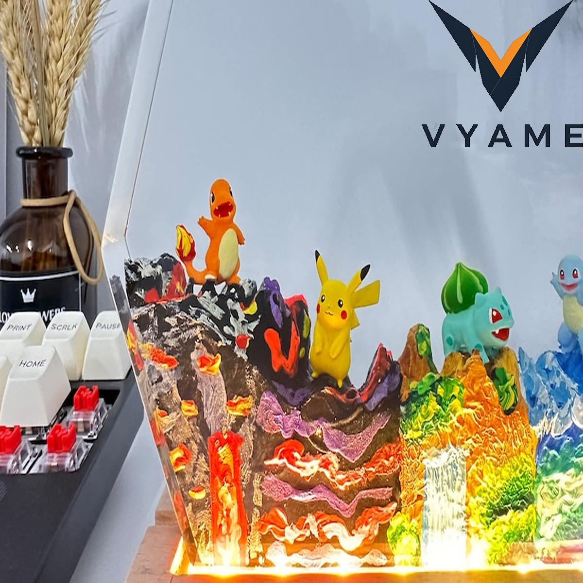 Pokemon Custom Resin Lamp, Personalized Epoxy Night Light, Unique Pokemon Gift