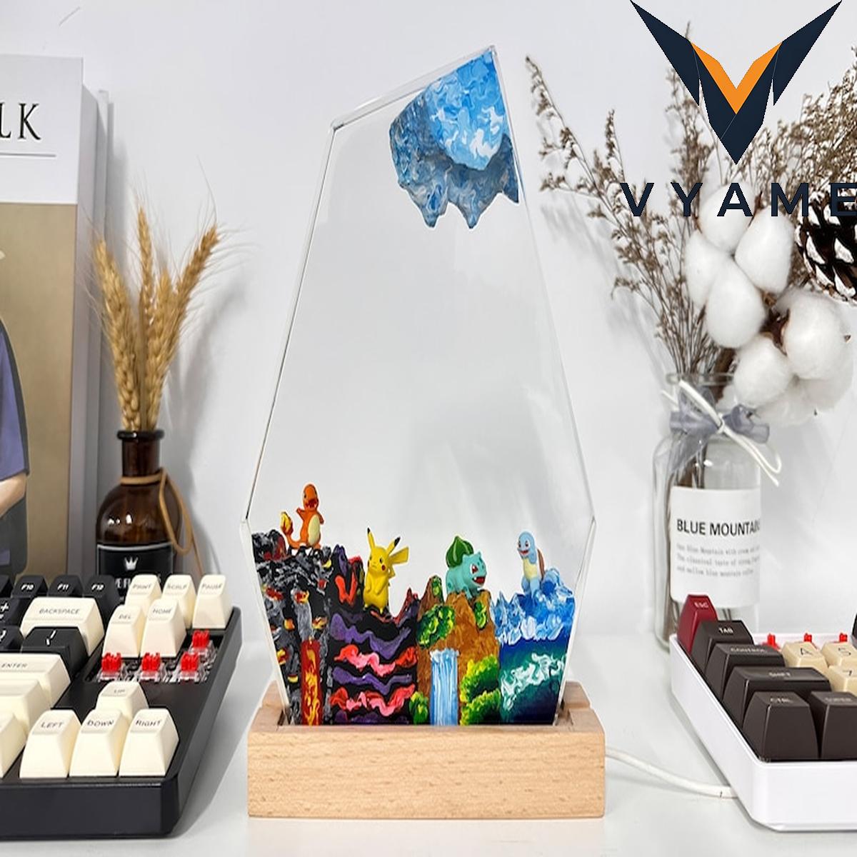 Pokemon Custom Resin Lamp, Personalized Epoxy Night Light, Unique Pokemon Gift