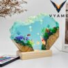 Unique Ocean Resin Lamp, Custom Epoxy Night Light, Handmade Bedside Gift