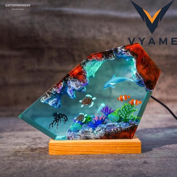 Dolphin blue-tang Resin lamp – Sea Creatures turtles night light