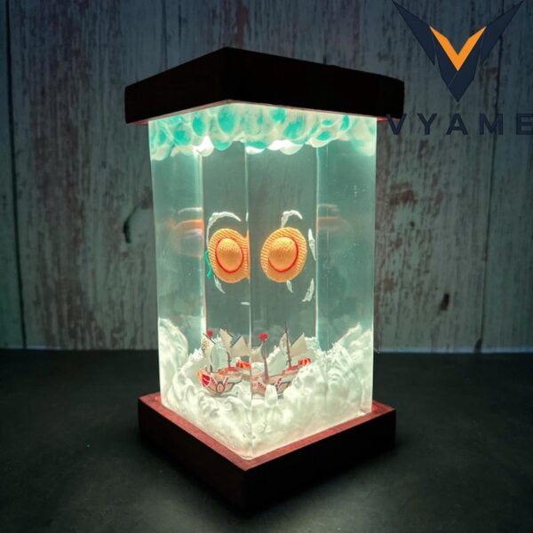 Luffy One Piece Resin Lamp _ King’s Ship Ocean Diorama Night Light _ Anime LED Gift