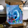 Stitch Diorama Resin Lamp Handmade Blue Epoxy Night Light Unique Lilo & Stitch Gift 4