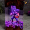Super Hero Resin Lamp Handmade Wood Epoxy Night Light Unique Comic Book Gift for Him 6