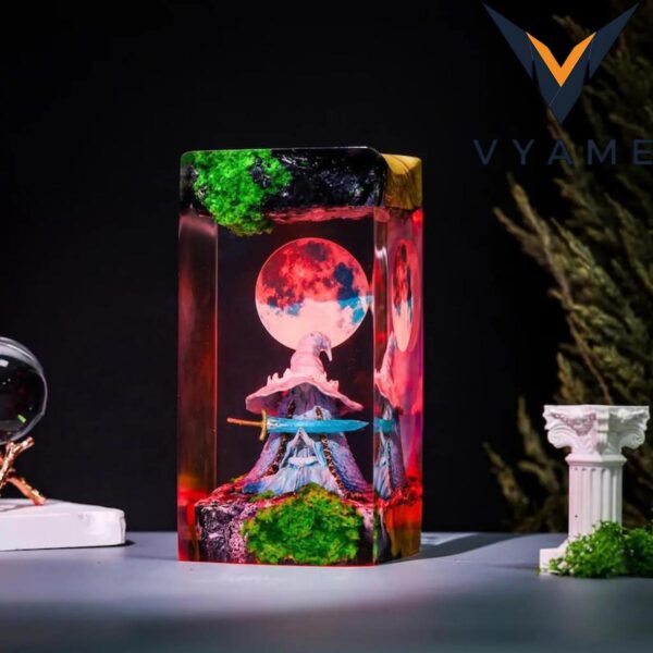 Elden Ring Ranni the Witch Resin Lamp _ Handmade Epoxy Night Light _ Unique Meaningful Gift for Gamers & Collectors
